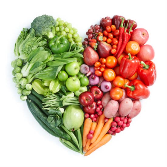 Heart with Fruit Veggies