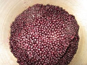 ElderBerry Syrup in the making Elderberries in Pot