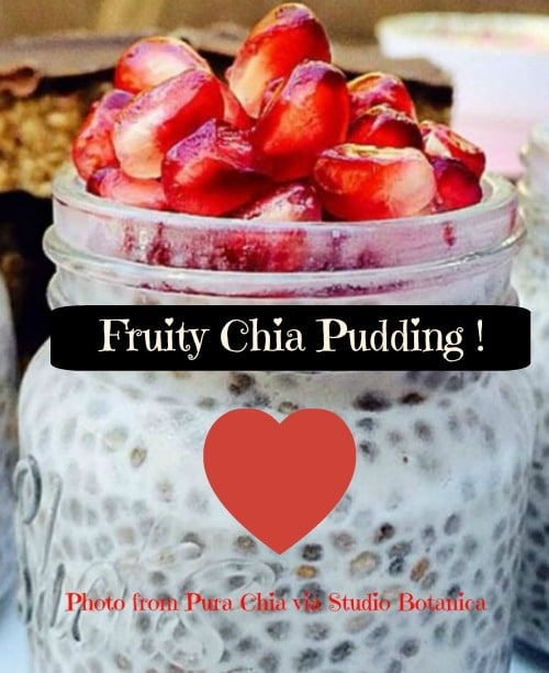 Chia pudding with pomegranate power