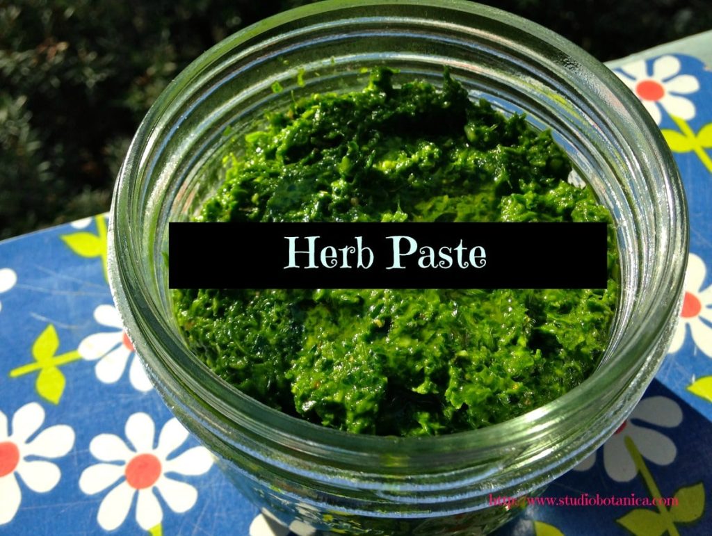 Include herb pastes in your list of herb-infused gifts!