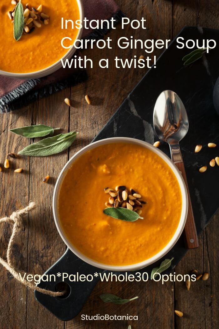 Instant Pot Carrot Ginger Soup with a Twist